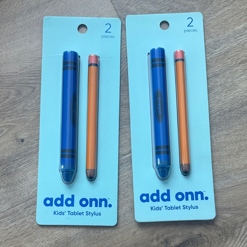 add onn. Kids' Tablet Stylus Set - Blue & Orange (2-Pack)